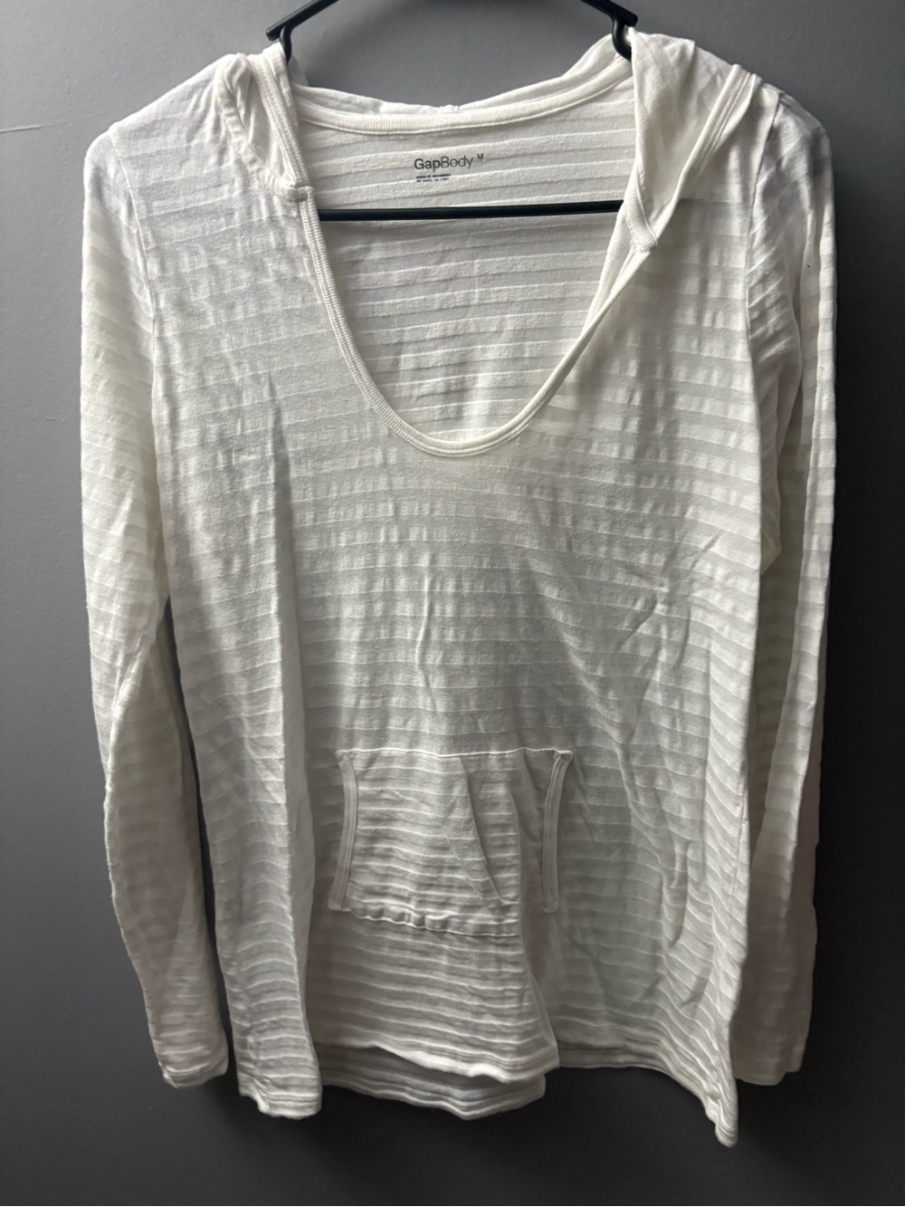 GapBody Lightweight White Hooded Pullover